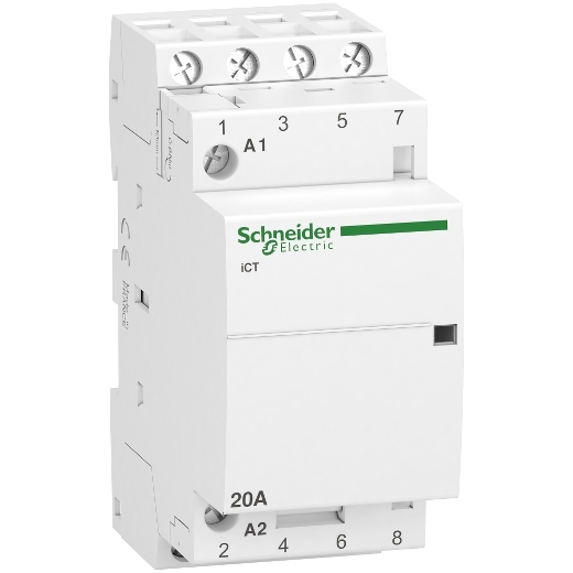 Contactor 20A 230V-240V 4NO, A9C22824, Schneider Electric - Schneider