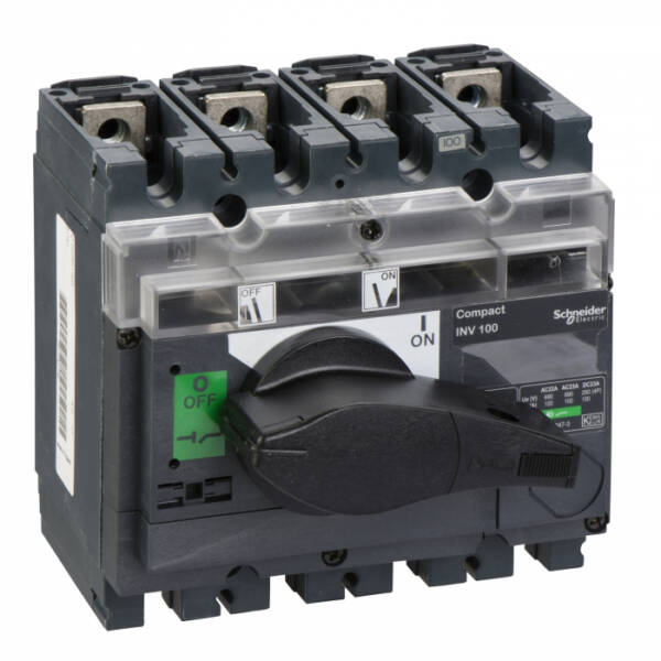 Separator de sarcina decuplare vizibil Interpact INV100, 4 poli, 100A, 31161,
Schneider Electric