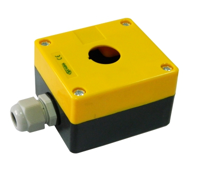 CUTIE PLASTIC GALBENA IP54 22YJBPY PENTRU 1 BUTON ELVON