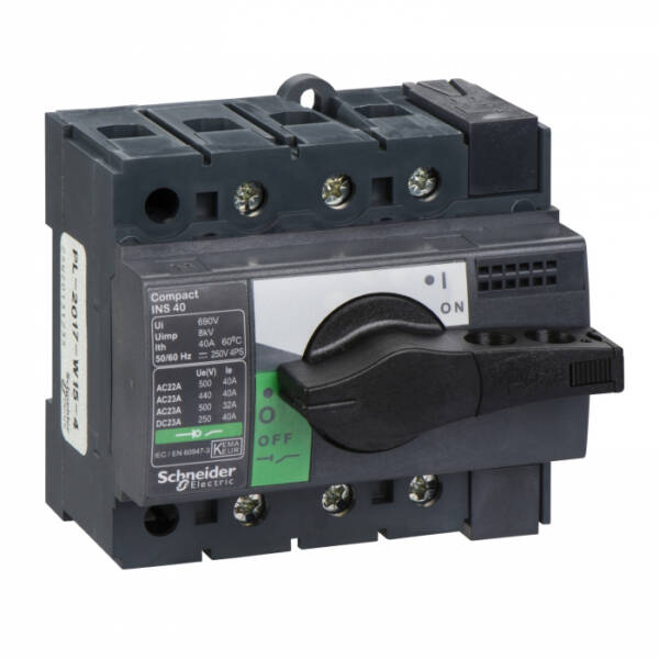 Separator de sarcina Interpact INS40, 3 poli, 40A, 28900, Schneider Electric
