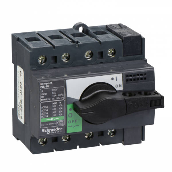 Separator de sarcina Interpact INS40, 4 poli, 40A, 28901, Schneider Electric