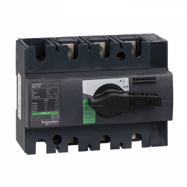 Separator de sarcina Interpact INS100, 3 poli, 100A, 28908, Schneider Electric