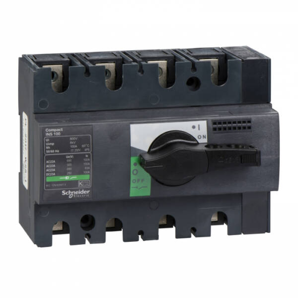 Separator de sarcina Interpact INS100, 4 poli, 100A, 28909, Schneider Electric