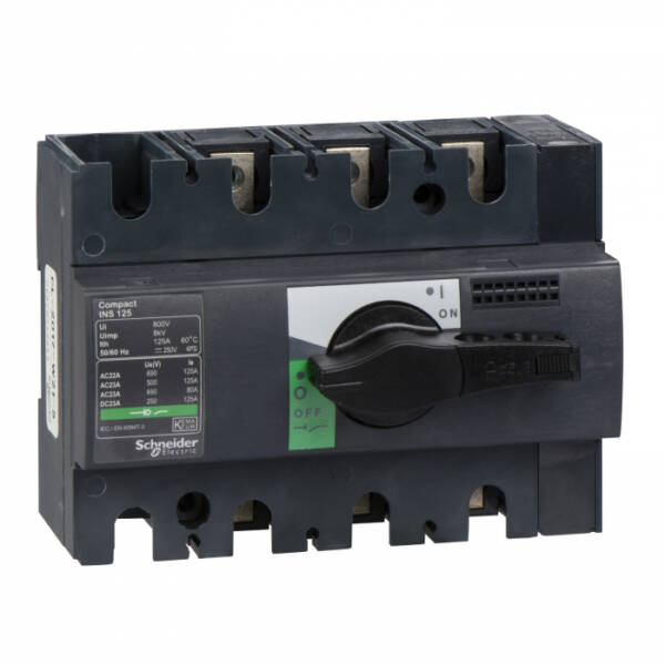 Separator de sarcina Interpact INS125, 3 poli, 125A, 28910, Schneider Electric