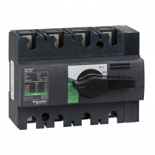 Separator de sarcina Interpact INS125, 4 poli, 125A, 28911, Schneider Electric