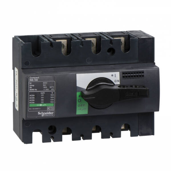 Separator de sarcina Interpact INS160, 3 poli, 160A, 28912, Schneider Electric