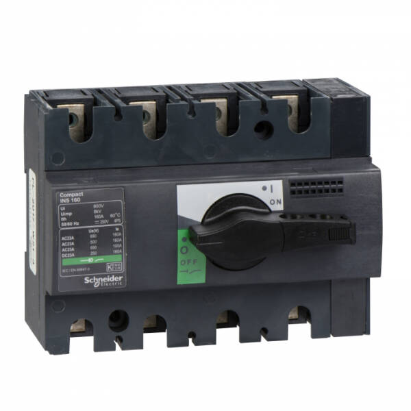 Separator de sarcina Interpact INS160, 4 poli, 160A, 28913, Schneider Electric