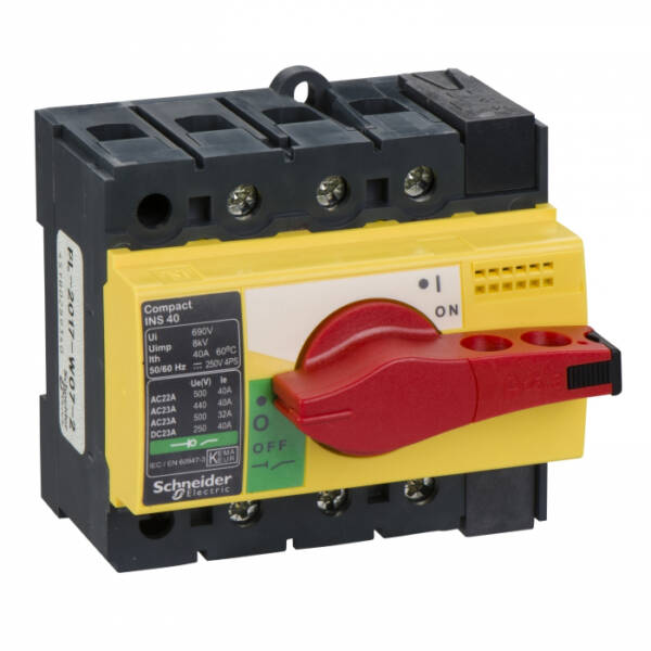 Separator de sarcina Interpact INS40, 3 poli, 40A, 28916, Schneider Electric