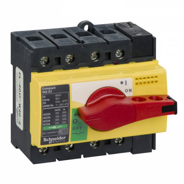 Separator de sarcina Interpact INS63, 4 poli, 63A, 28919, Schneider Electric