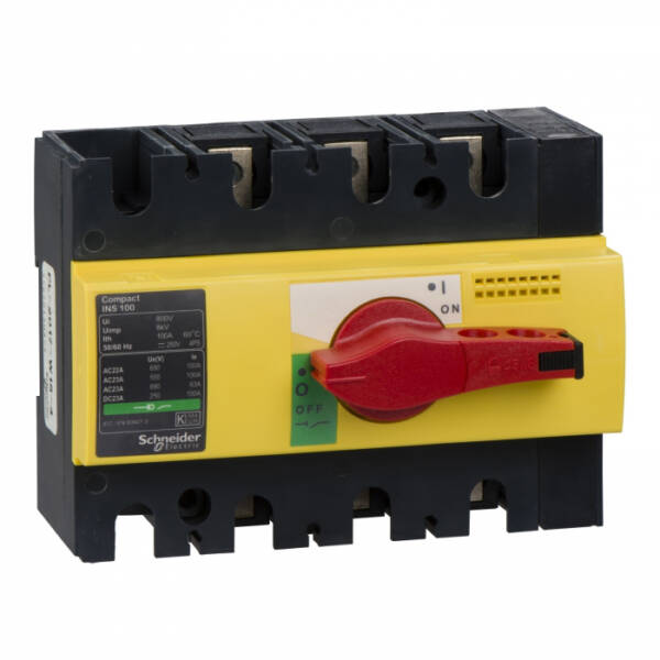 Separator de sarcina Interpact INS100, 3 poli, 100A, 28924, Schneider Electric