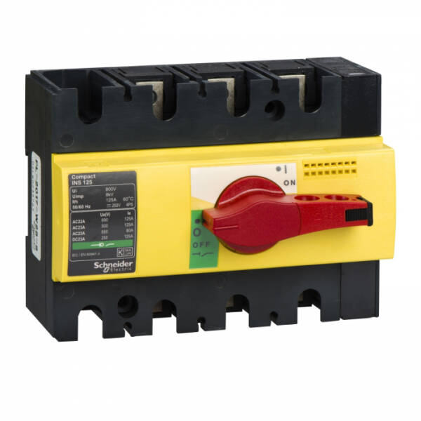 Separator de sarcina Interpact INS125, 3 poli, 125A, 28926, Schneider Electric