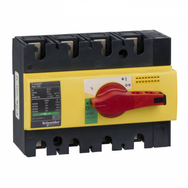 Separator de sarcina Interpact INS125, 4 poli, 125A, 28927, Schneider Electric