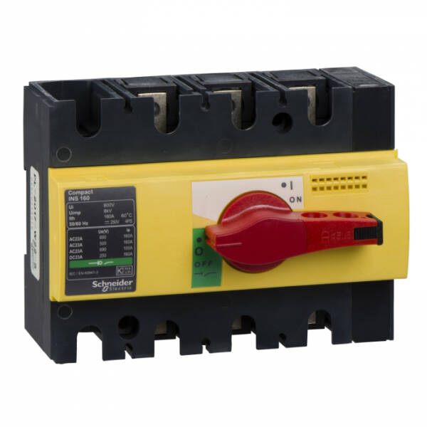 Separator de sarcina Interpact INS160, 3 poli, 160A, 28928, Schneider Electric