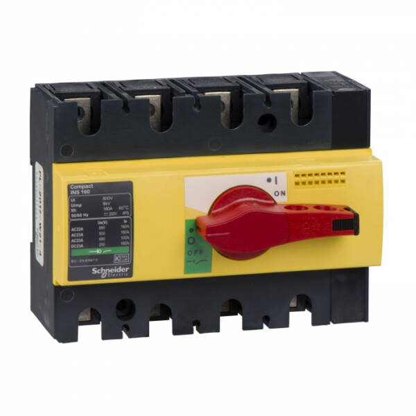 Separator de sarcina Interpact INS160, 4 poli, 160A, 28929, Schneider Electric