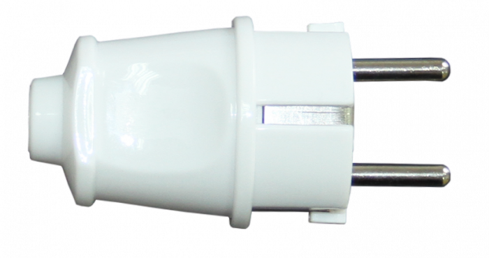 STECHER SCHUKO S CABLU 180* PP ALB 16A