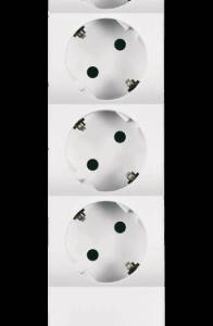 PRIZA SCHUKO 5 POSTURI CU INTRERUPATOR 16A 250V