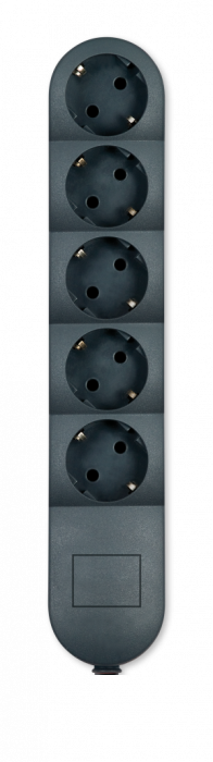 PRIZA SCHUKO 5 POSTURI ANTRACIT 16A 250V