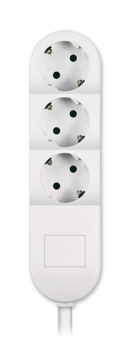 PRELUNGITOR 3xSCHUKO 3,6kW 16A 3x1.5mm,5m ALB