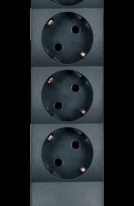 PRELUNGITOR 5xSCHUKO 3,6kW 16A 3x1.5mm,1.5m NEGRU