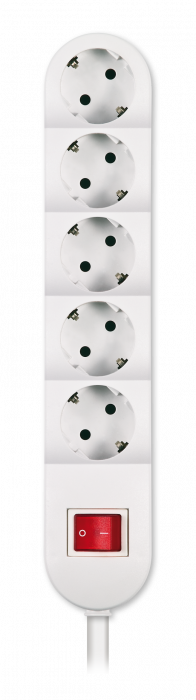 PRELUNGITOR 3xSCHUKO CU INTRERUPATOR 3,6kW 16A 3x1.5mm,10m ALB