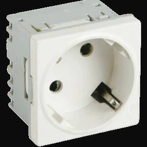 PRIZA MODULARA ALB SCHUKO TRECERE 45x45