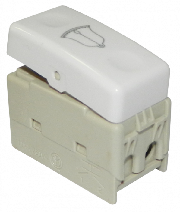 INTRERUPATOR MODULAR CU REVENIRE "YRISS" - ALB