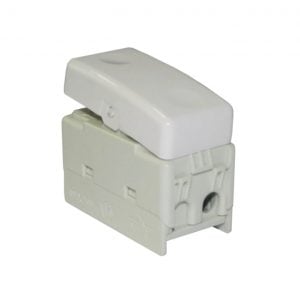 INTRERUPATOR MODULAR CAP CRUCE CU LED "YRISS" - ALB