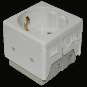 PRIZA MODULARA SCHUKO "YRISS" - ALB