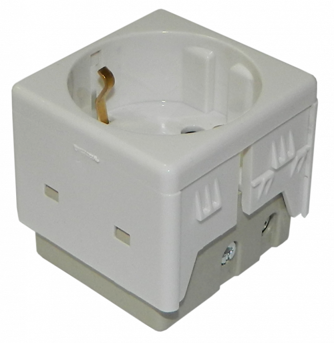 PRIZA MODULARA SCHUKO "YRISS" - ALB