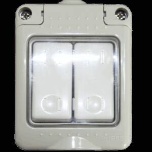 INTRERUPATOR DUBLU PT IP55 10A - PACIFIC