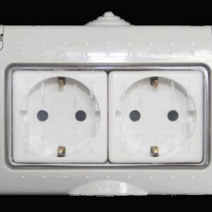 PRIZA SCHUKO DUBLA PT IP55 16A - PACIFIC