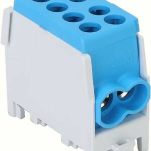 BLOC DISTRIBUITOR MONOFAZAT ALBASTRU 125A in:1x35/out:1x35/4x25 mm2