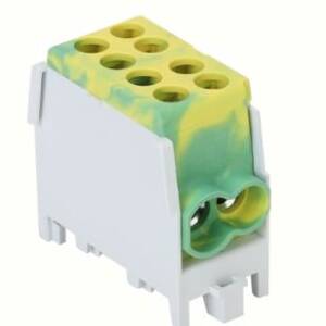 BLOC DISTRIBUITOR MONOFAZAT GALBEN/VERDE 125A in:1x35/out:1x35/4x25 mm2