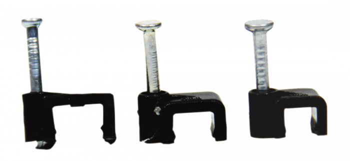 CLIPS PLASTIC PATRAT NEGRU 4mm Pret/Set/100 buc.