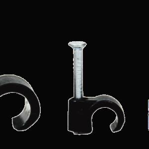 CLIPS PLASTIC PT CABLU COAXIAL NEGRU 4-6mm Pret/Set/100 buc.
