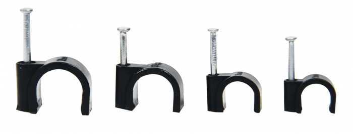 CLIPS PLASTIC ROTUND NEGRU TIP R 5mm Pret/Set/100 buc.