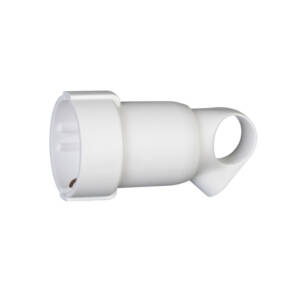 Priză mobilă 2P+E 16 A cu inel de extragere - albă - pachet