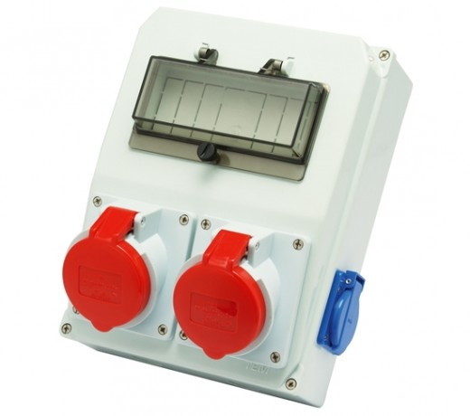 COFRET CU PRIZE IP44 8L ECHIPAT T2x16+M2x16