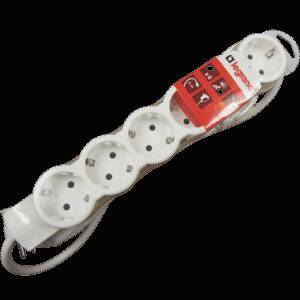 Prelungitor Legrand 695018, 6x2P+T, 5 m, alb