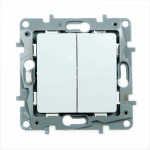Intrerupator dublu, Legrand Niloe 764506, 10A - 250V, alb