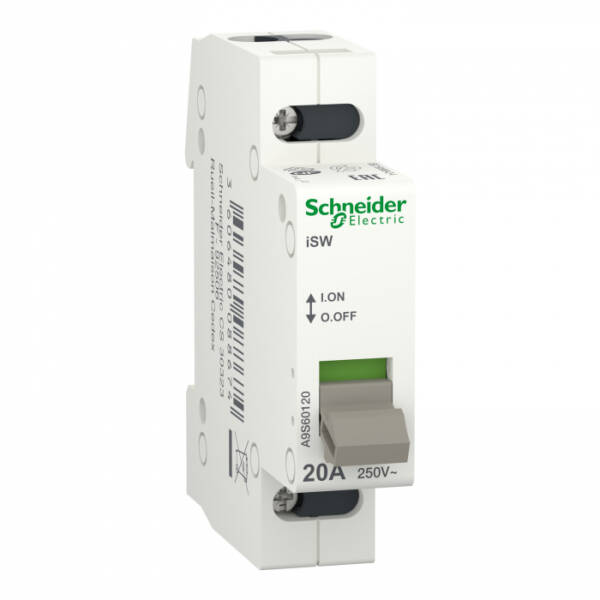 Separator de sarcina Acti9 iSW, 1P, 20 A, 250V, A9S60120, Schneider Electric