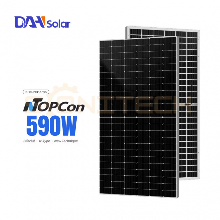 Panou fotovoltaic 590W Bifacial DAH Solar DHN-72X16/DG N-Type TOPCon