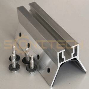 Suport minirail panouri sandwich + garnitură cauciuc + 4 suruburi autoforante