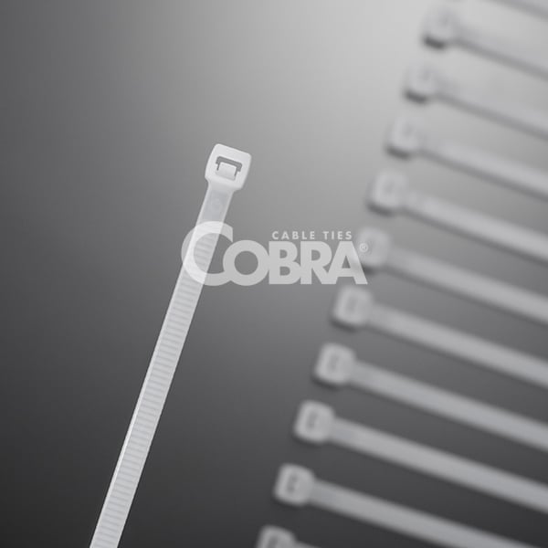 Colier de plastic pentru cabluri 140x2.5 Alb