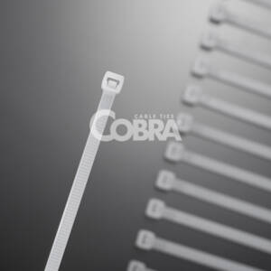 Colier de plastic pentru cabluri 80x2.4 Alb
