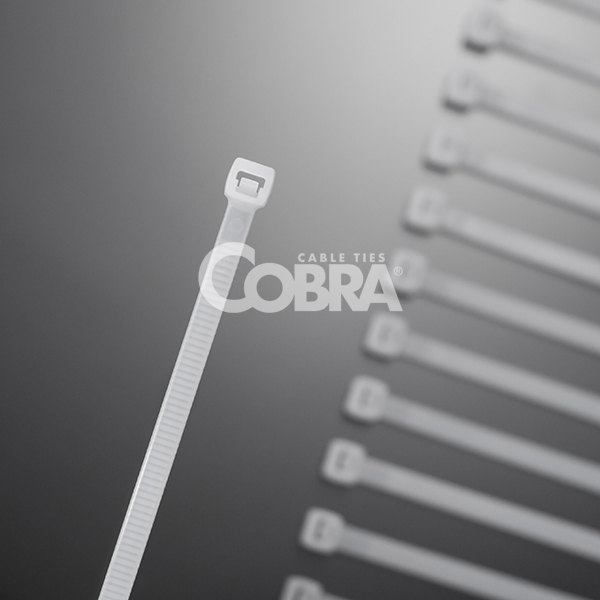 Colier de plastic pentru cabluri 80x2.4 Alb