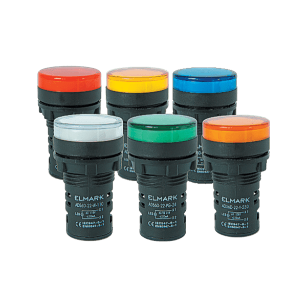 Lampă LED Roșu 22mm 24V AC/DC, ELM-401424, Elmark