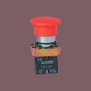 Buton Ciupercă Tip BC42 1NC Roșu, ELM-401642, Elmark