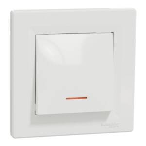 Intrerupător Simplu Asfora cu Indicator Luminos fara surub Alb, EPH1400121,
Schneider Electric - Schneider
