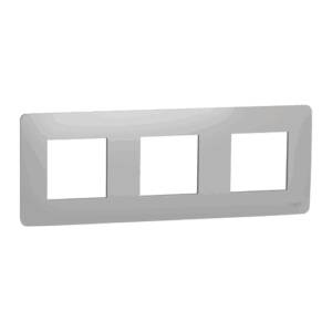 Rama Noua Unica 3 Posturi Aluminiu , NU200630, Schneider Electric - Schneider
